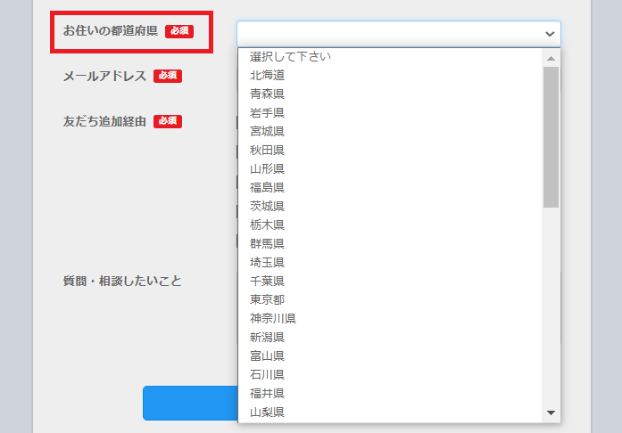 回答フォーム作り方　25