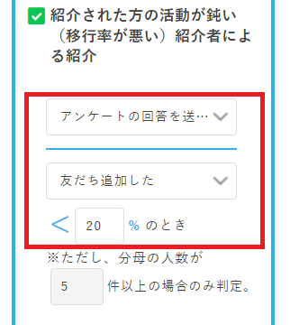 移行率で非承認判定